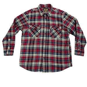 Outdoor Life Multicolor Plaid Button Up Shirt Flannel Long Sleeve Mens Size XL